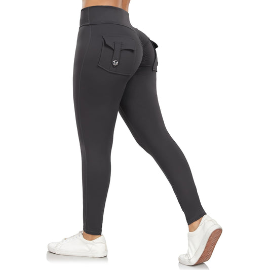 High-Waisted Cargo Leggings for Women with Pockets