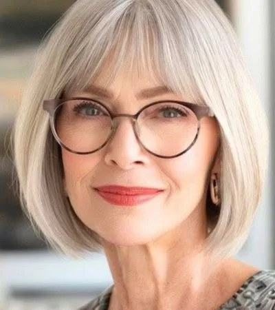 Blonde Bob with Full Bangs