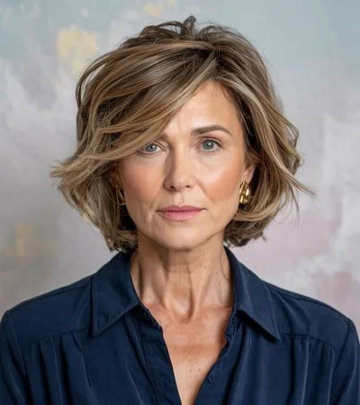 Cropped Medium Cut with Side Part