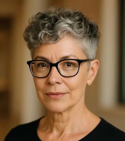 Curly Pixie with Undercut