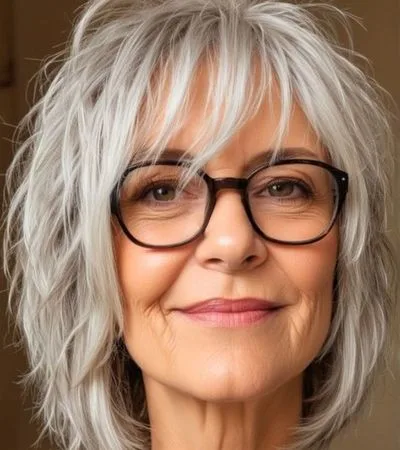 Medium Shag with Curtain Bangs