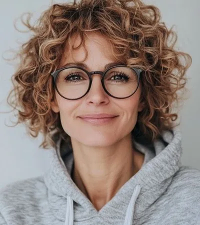 Shoulder-Length Curly Layers