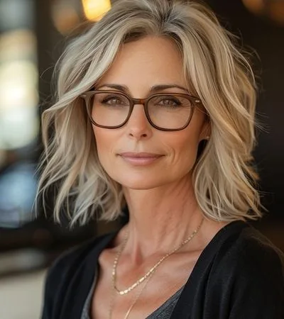 Shoulder-Length Cut with Tousled Finish