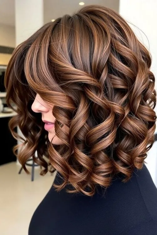 Angled Curly Style