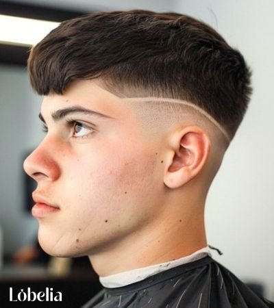 Angled Fringe Edgar with Skin Fade