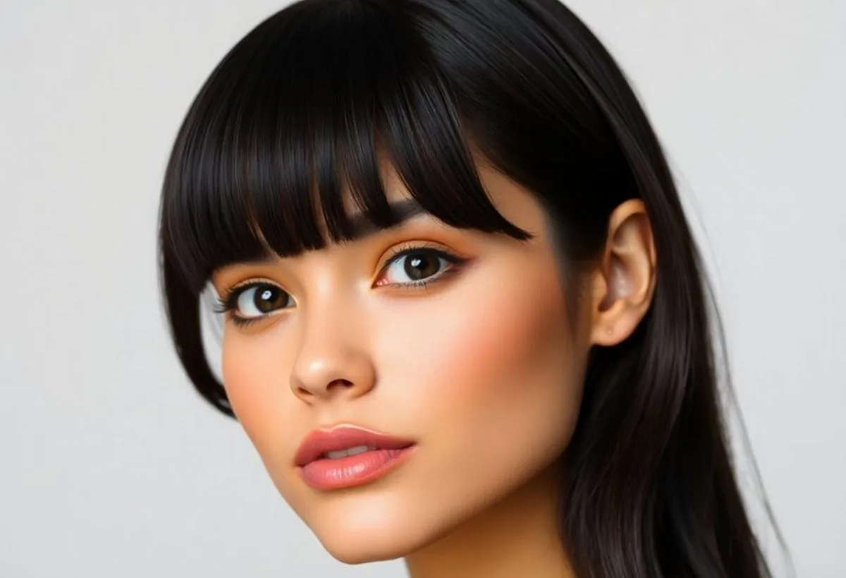 Arched Eyebrow-Grazing Bangs