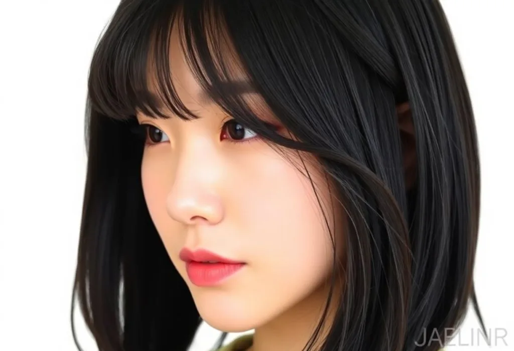 Arched Korean Bangs
