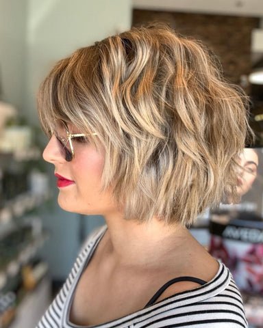 Blonde Bob with Shaggy Layers