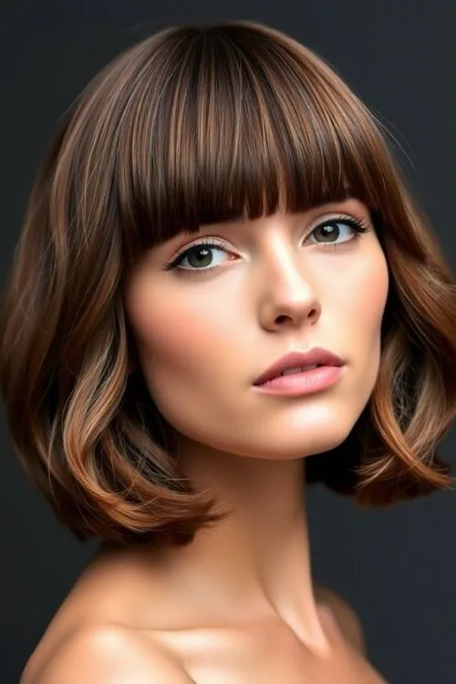 Blunt Bob With Fringe