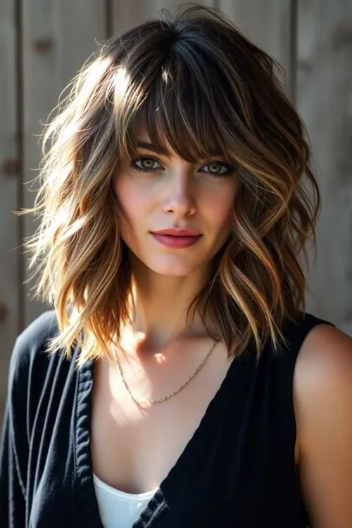 Boho Bob With Bangs