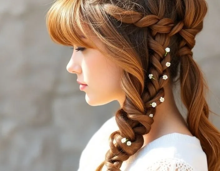 Boho Twisted Ponytail

