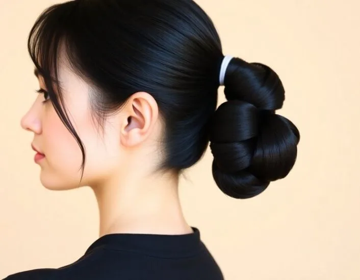 Bubble Ponytail With Baby Bangs
