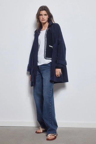 Cardigan with a Blouse and Trousers