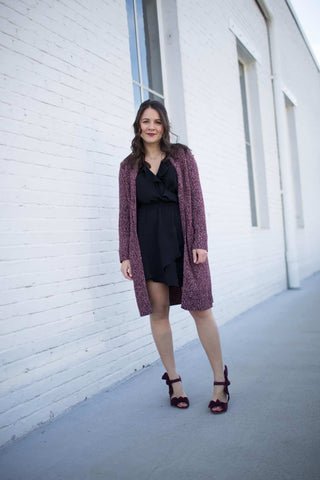 Cardigan with a Little Black Dress