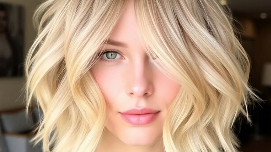 Center-Parted Textured Bob