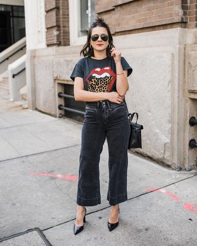 Cropped Jeans with a Graphic Tee