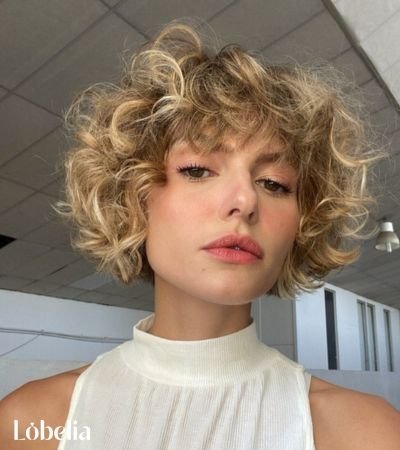 Curly Bob with Fringe