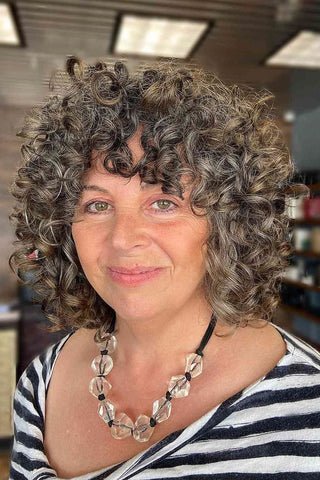 Curly Bob with Fringes