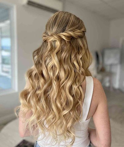 Curly Half-Up, Half-Down
