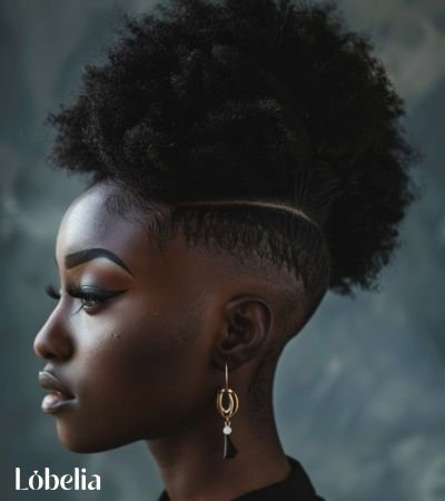 Curly Mohawk with Shaved Sides