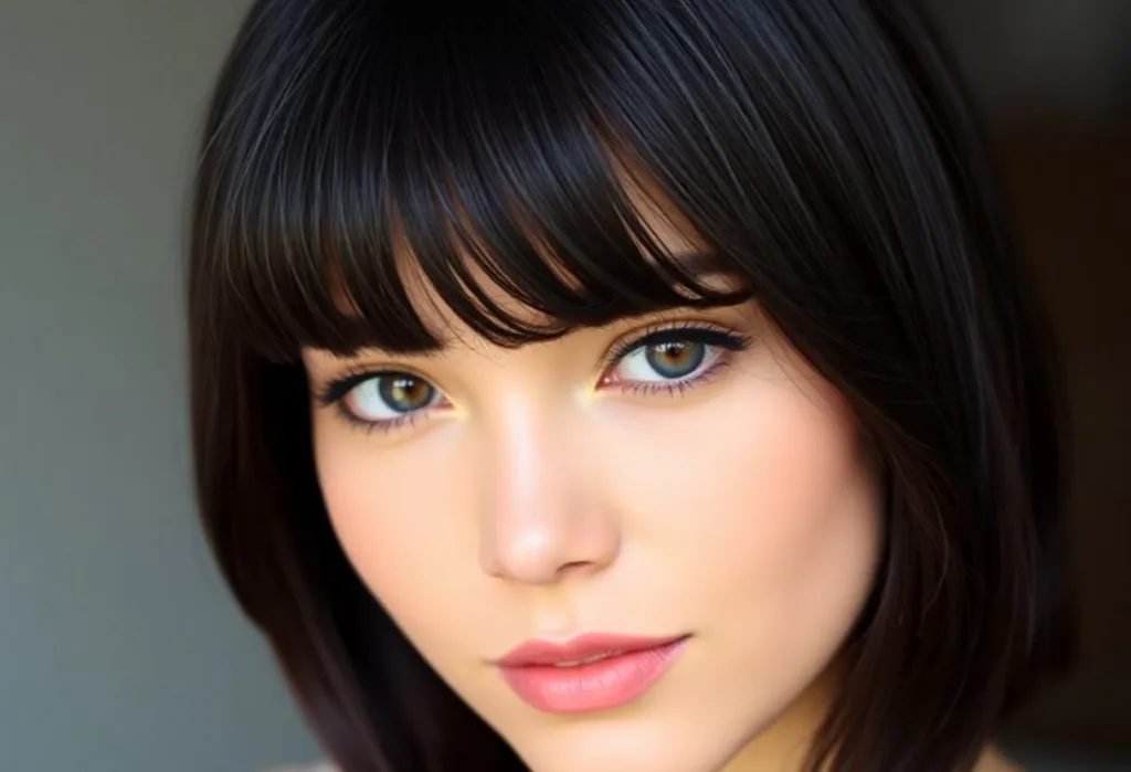 Curved Crescent Bangs
