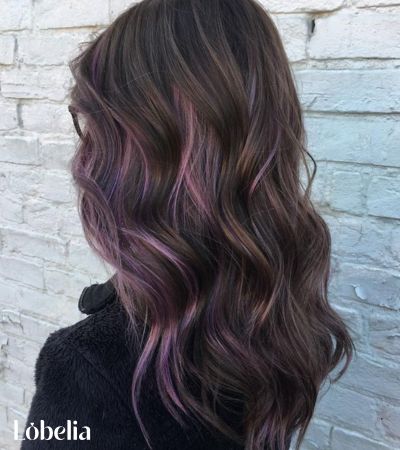Dark Brown with Subtle Lavender Highlights