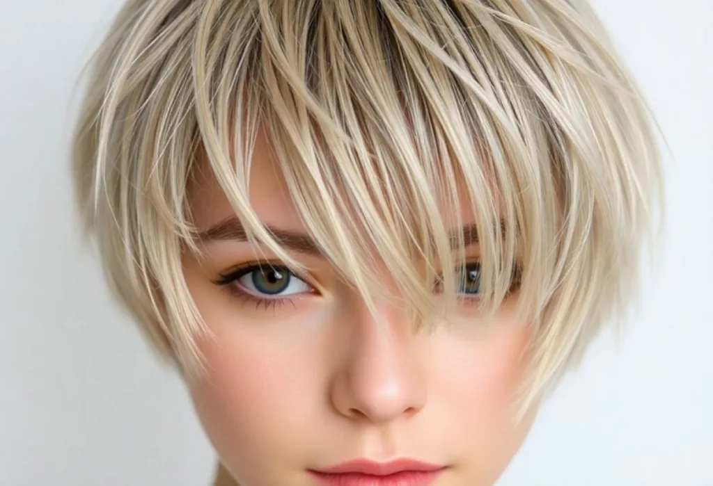 Disconnected Textured Bangs
