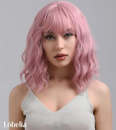 Electric Pink Bob with Bangs
