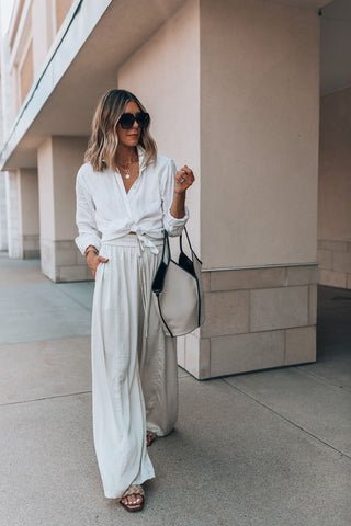 Elegant with Wide-Leg Trousers