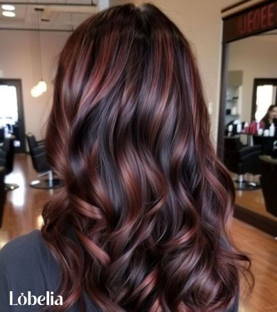 Espresso Brown with Rich Red Highlights