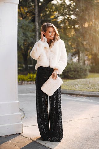 Faux Fur Coat and Heeled Booties