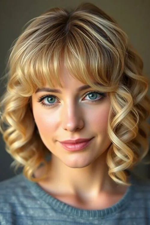 Feathered Curly Fringe