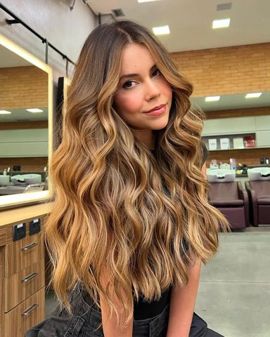 Golden Blonde with Caramel Tones