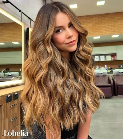Golden Brown with Honey Blonde Highlights
