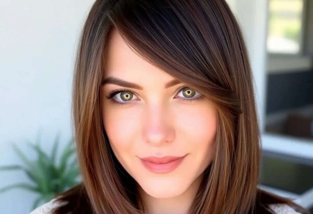 Graduated Face-Framing Bangs