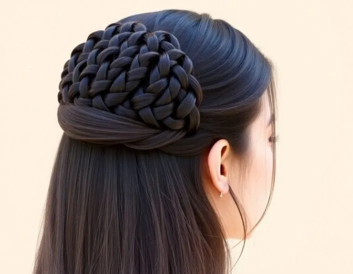 Half-Moon Braided Pony
