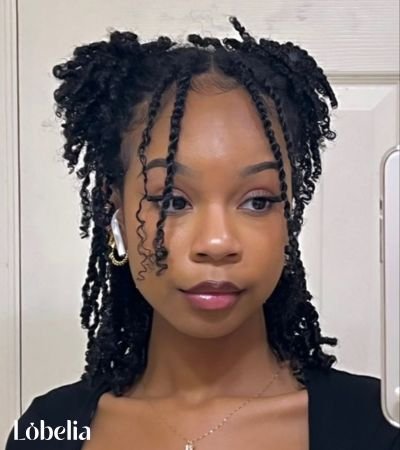 Half-Up, Half-Down Kinky Twists