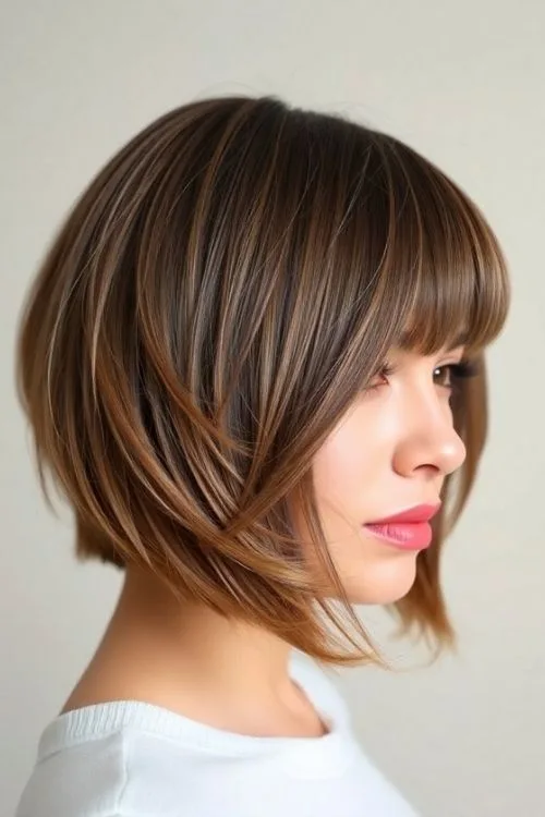 Inverted Bob With Bangs