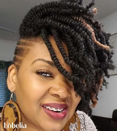 Kinky Twists with Shaved Sides