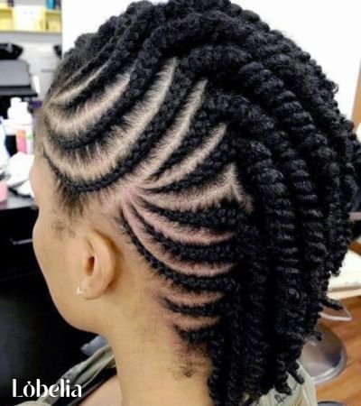 Kinky Twists with Side Braids