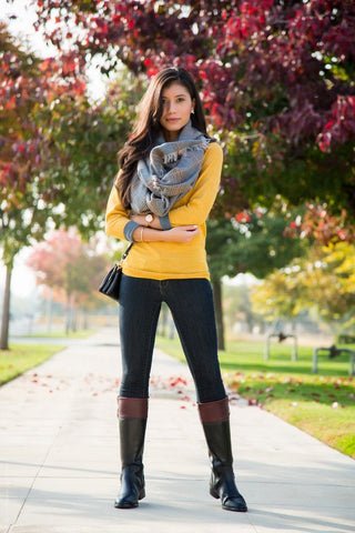 Knee-high Boots with leggings