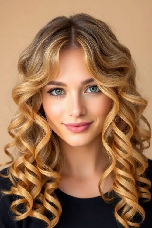 Layered Curly Fringe