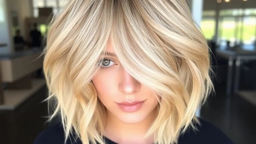 Layered Curtain Bang Bob