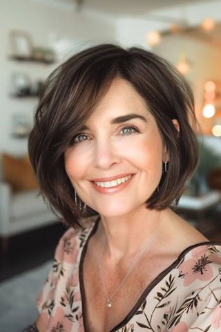 Layered Bob with Side Bangs