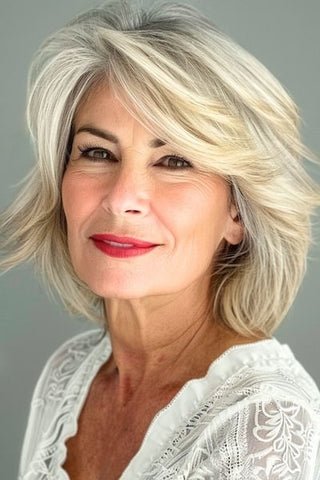 Layered Bob with Side Part