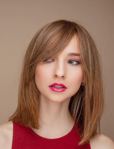 Layered Lob with Side Bangs