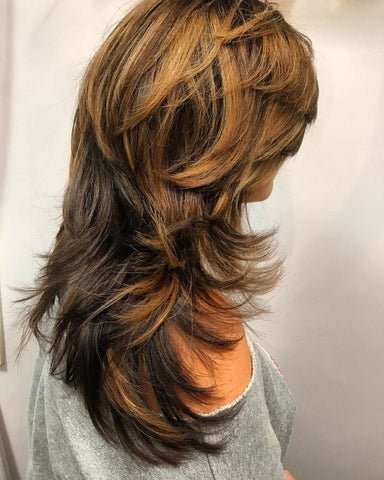 Layered Shag with Beach Waves
