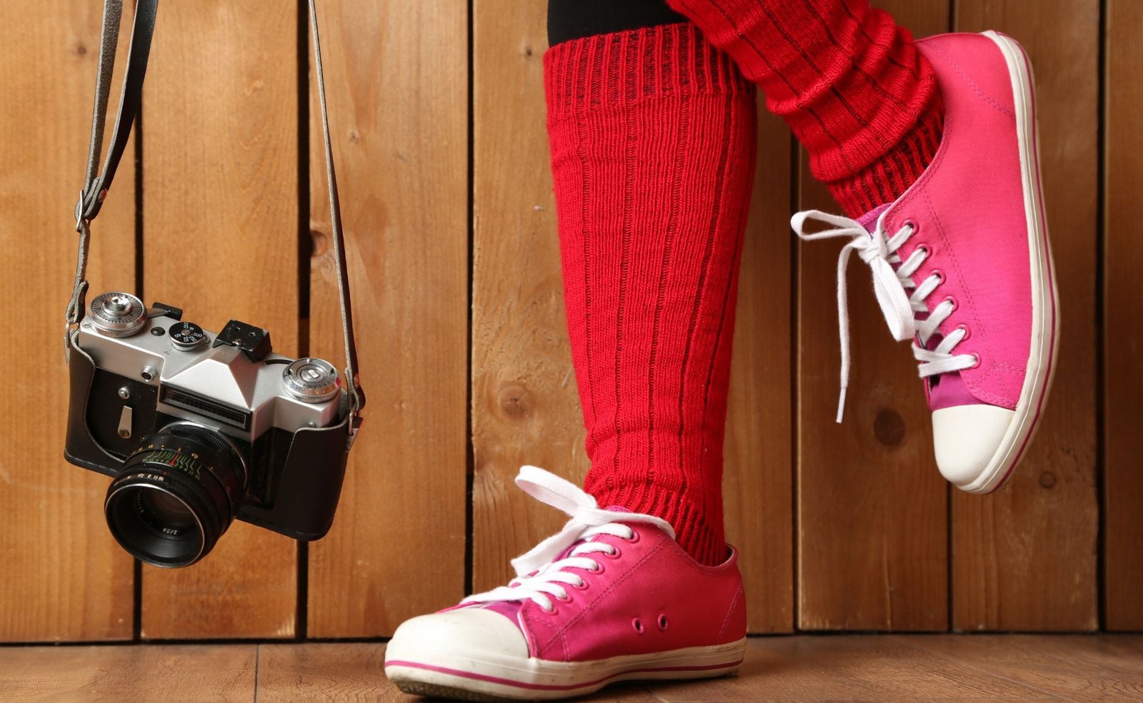 Leg warmer with sneaker