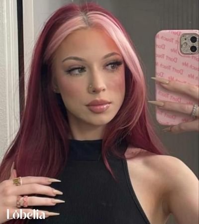 Light Pink Money Piece Highlights