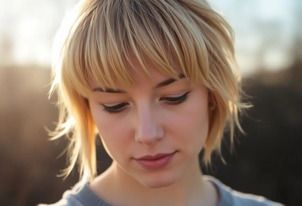 Lived-In Textured Bangs